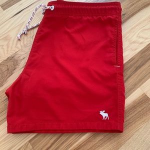 Abercrombie and Fitch men swim shorts red size XL